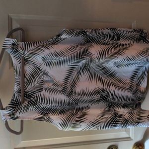 Loft Sleeveless Palm Print Top